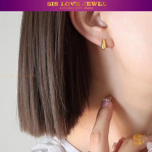 Elegant Teardrop Stud Earrings S019