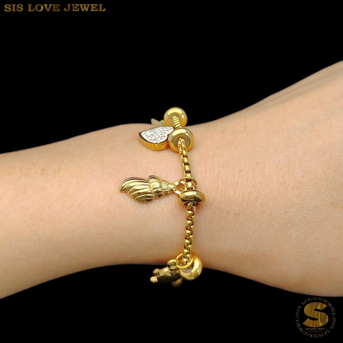 Love Sea Star Charm Bracelet B164