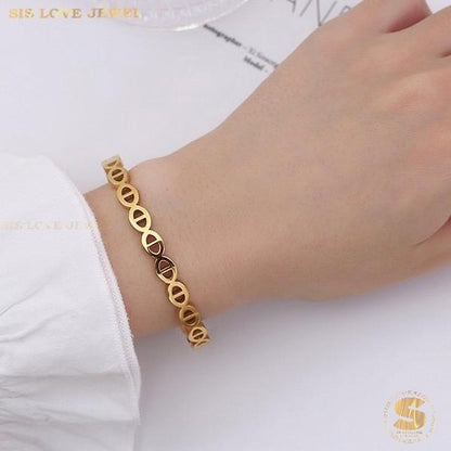 Simple Oval Bangle H040