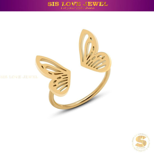 3D Butterfly Adjustable Ring R011