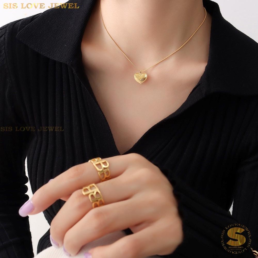 Snake Chain Love Pendant Necklace N127