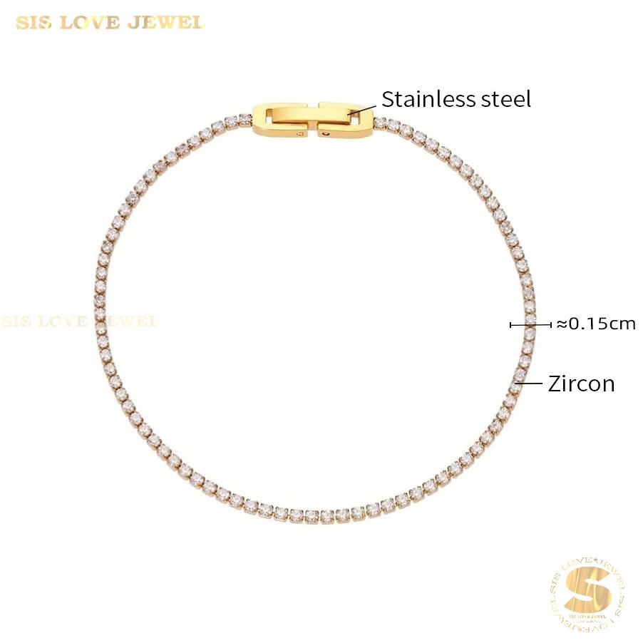 Elegant Thin Tennis Chain B259