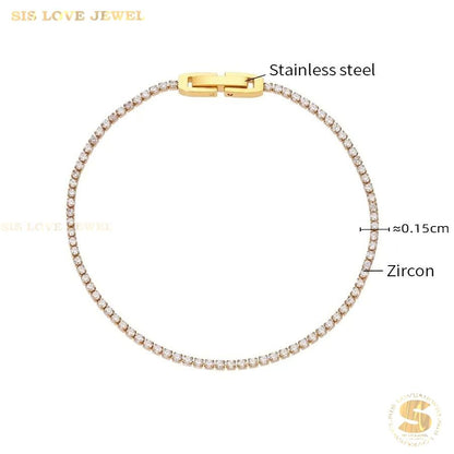 Elegant Thin Tennis Chain B259