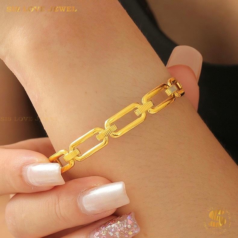 Paperclip Adjustable Bangle H143