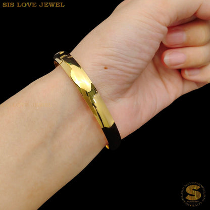 Elegant Zirconia Oval Bangle H155