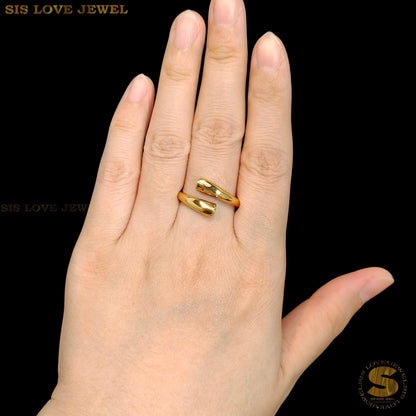 Minimalist 18K Gold Wrap Ring R139