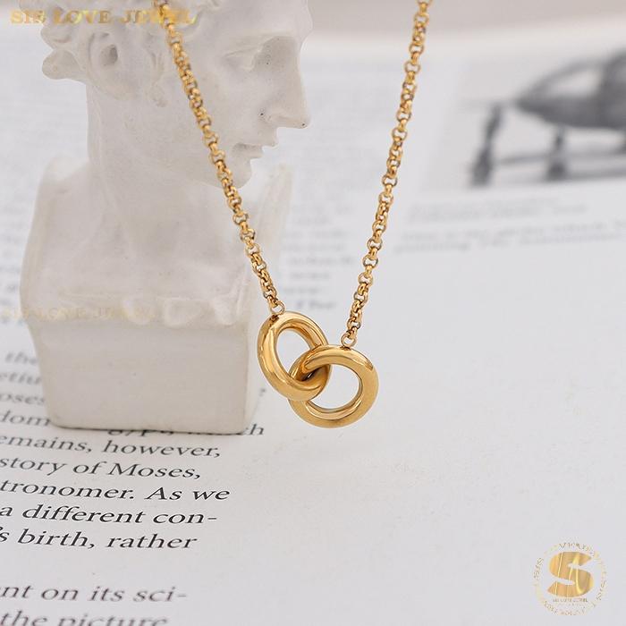 Interlocking Rings Necklace N002