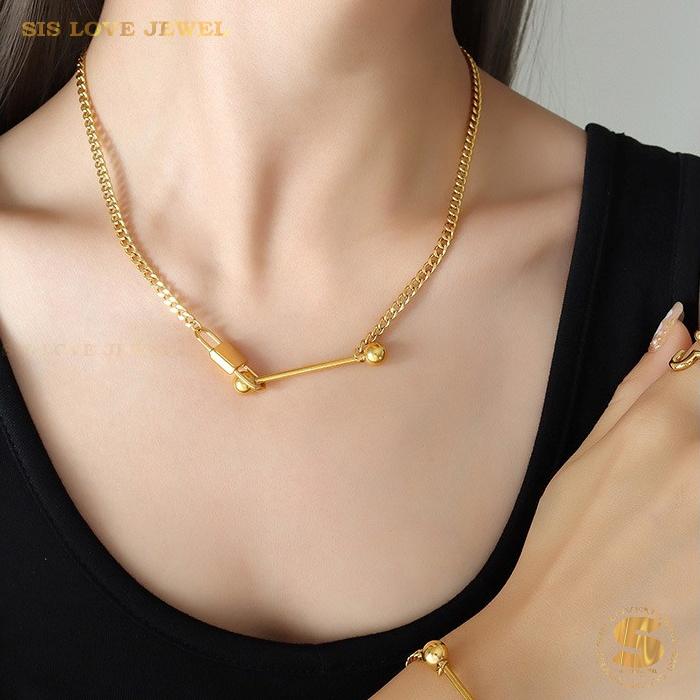 Stylish Lock Necklace N027
