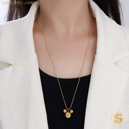 Cute Mickey Pendant Necklace