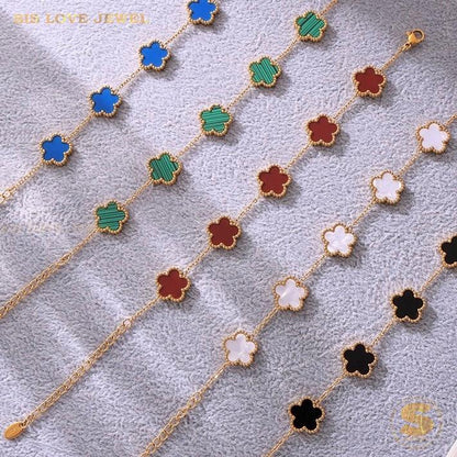 Flower Charm Bracelet B197