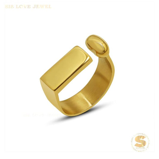 Bold Geometry Ring R010