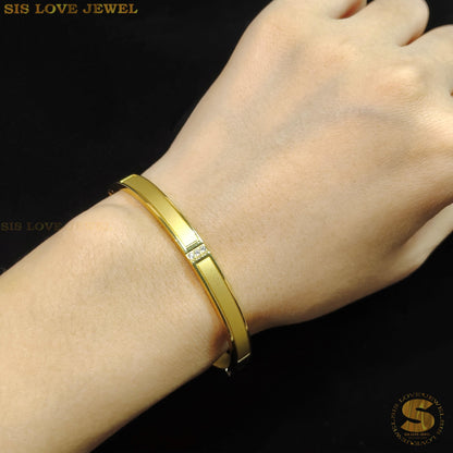 Simple Zirconia Bangle H051