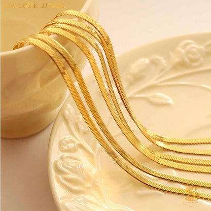 Titanium Steel Snake Chain Necklace N005 N006
