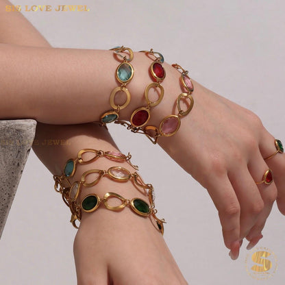 Crystal Chain Bracelet B235