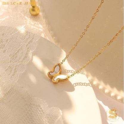 Elegant Gold Plated Butterfly Jewelry Set