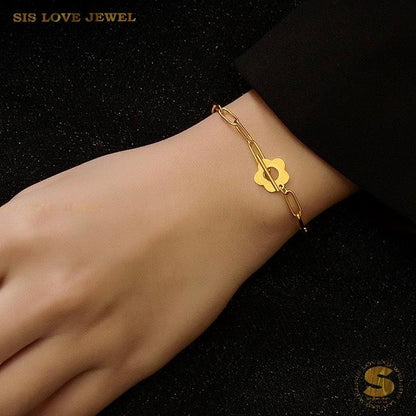 Paperclip Flower Bracelet B106
