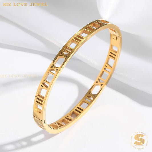 Roman Numbers Bangle H037