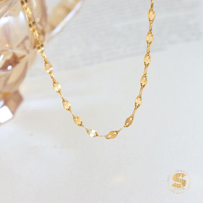 Geometric Link 18k Gold Plated Bracelet A004