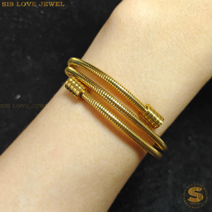 Double Layers Round Bangle H082
