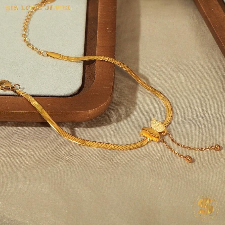 Butterfly Charm Gold Plated Anklet A026