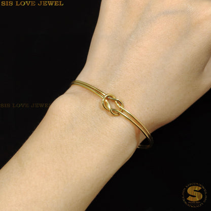 Lover's Knot Bangle H114 Gold