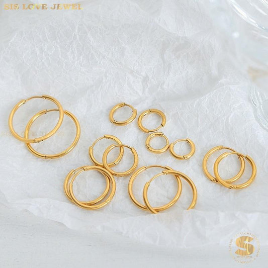 Simple Hoop Earrings S015 S016