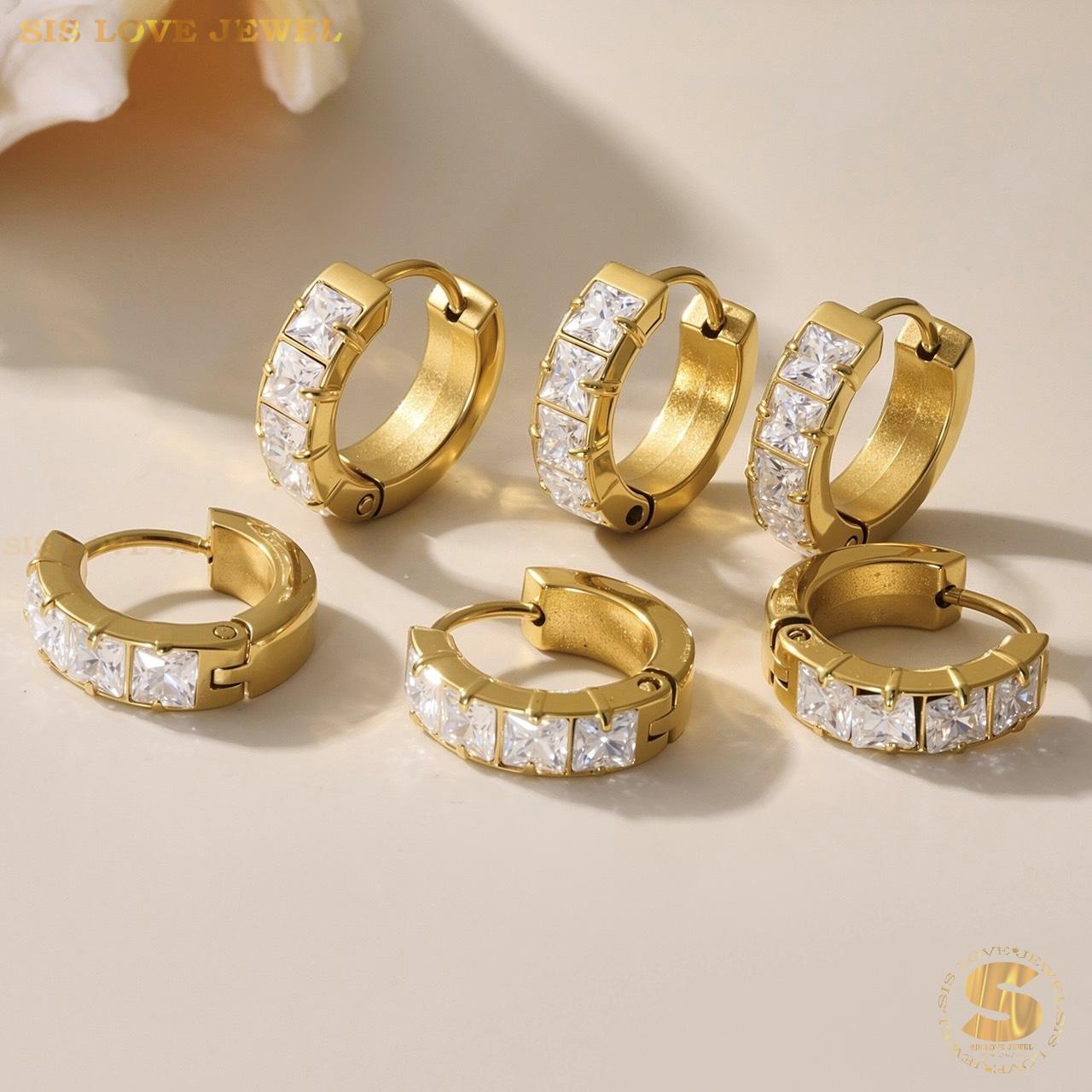 Luminous Love Zirconia Hoops Earrings S050