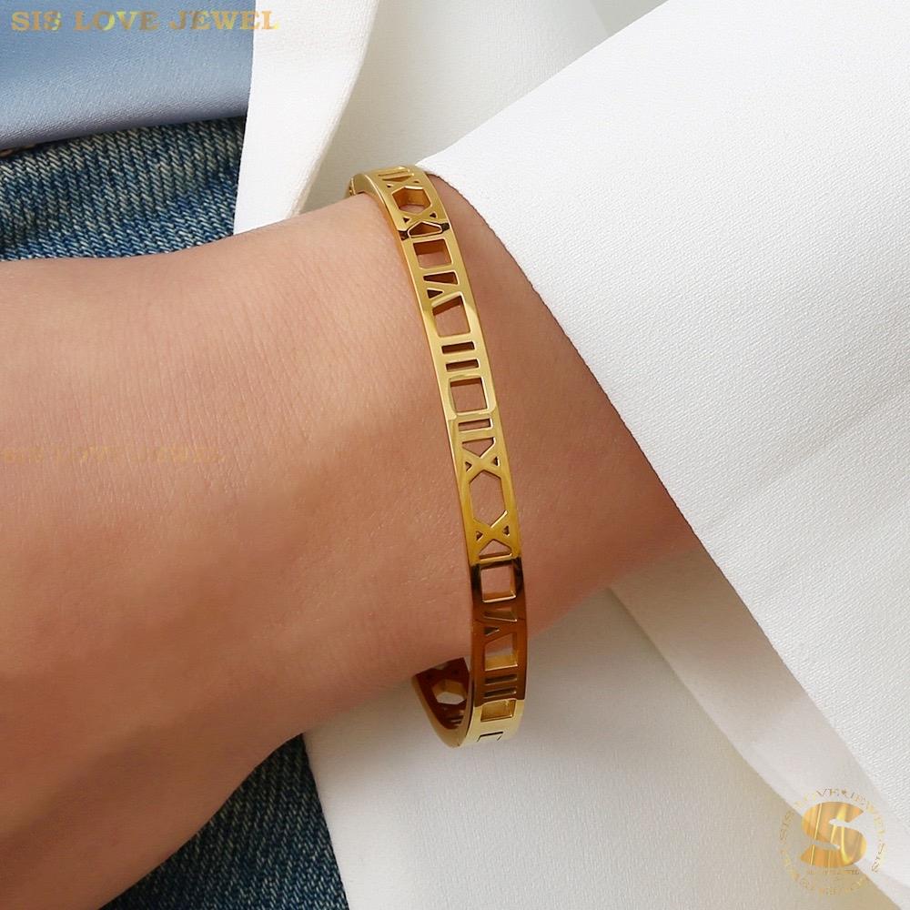 Roman Numbers Bangle H037