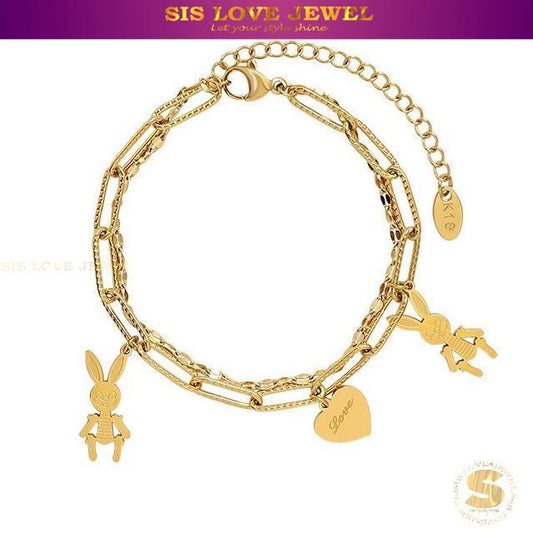 Rabbit Double Layer Bracelet B034