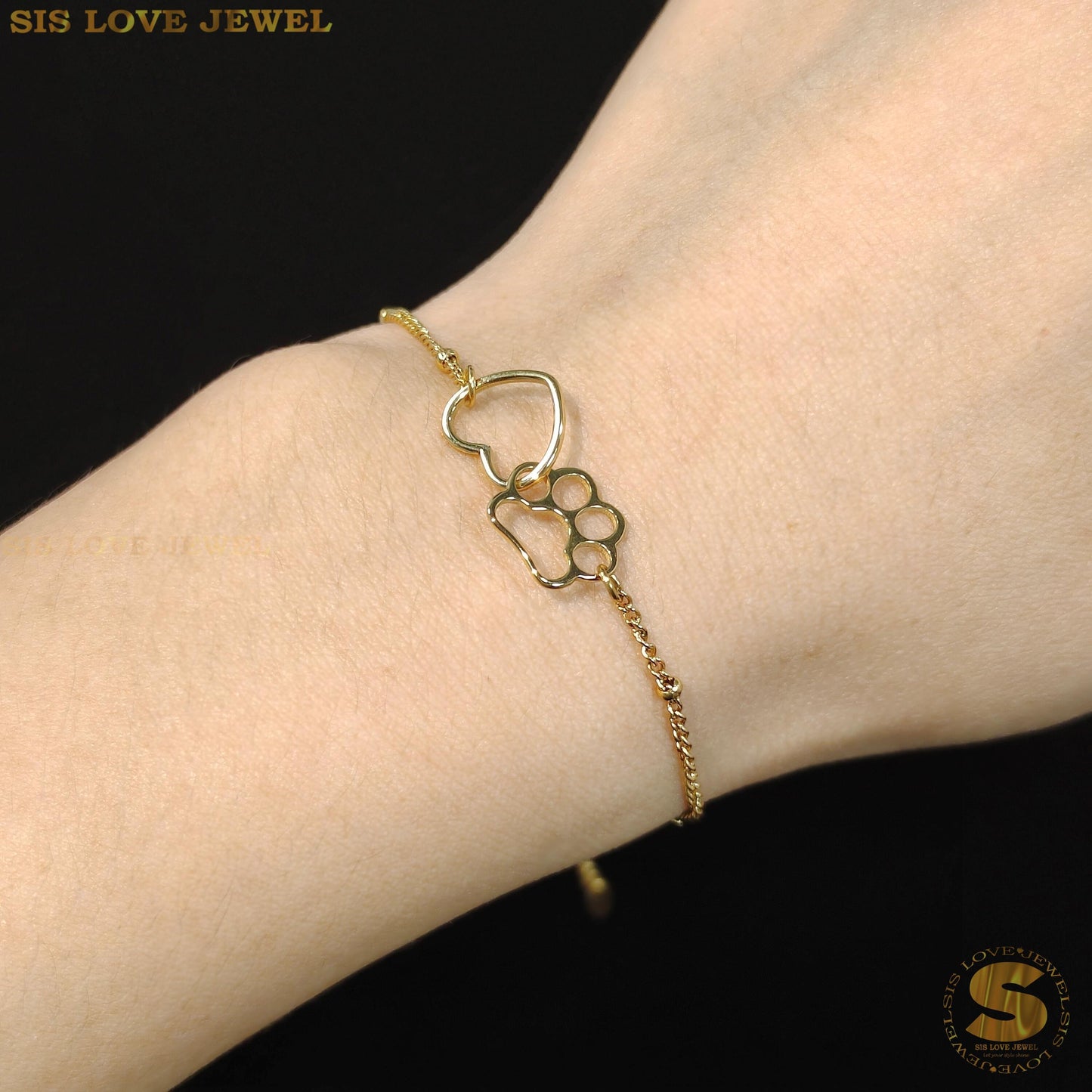 Cute Claw Print & Love Bracelet B152