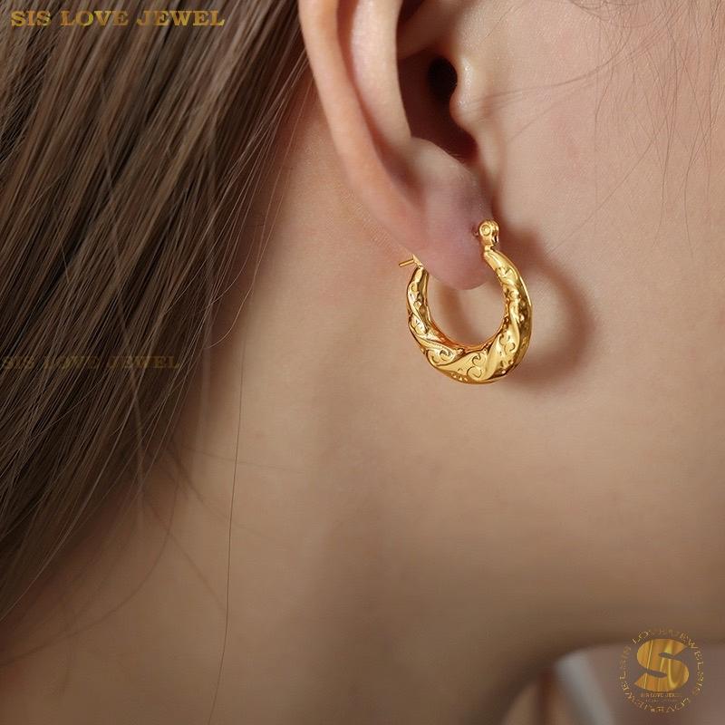 Vintage Patterned Hoops S014