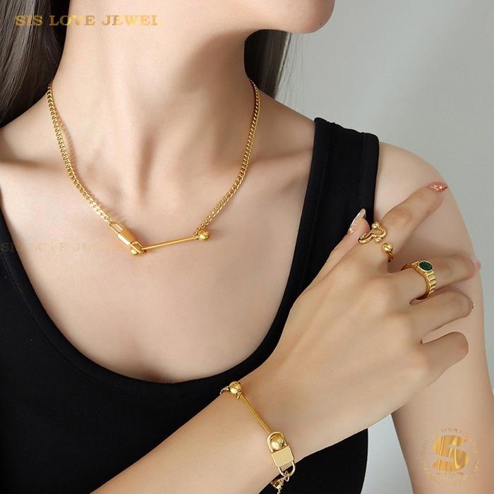 Stylish Lock Necklace N027