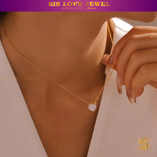 Zirconia Cherished Love Necklace N124