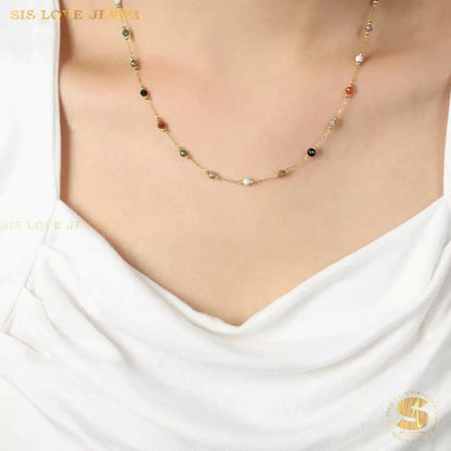 Delicate Colorful Stone Set N156 B241