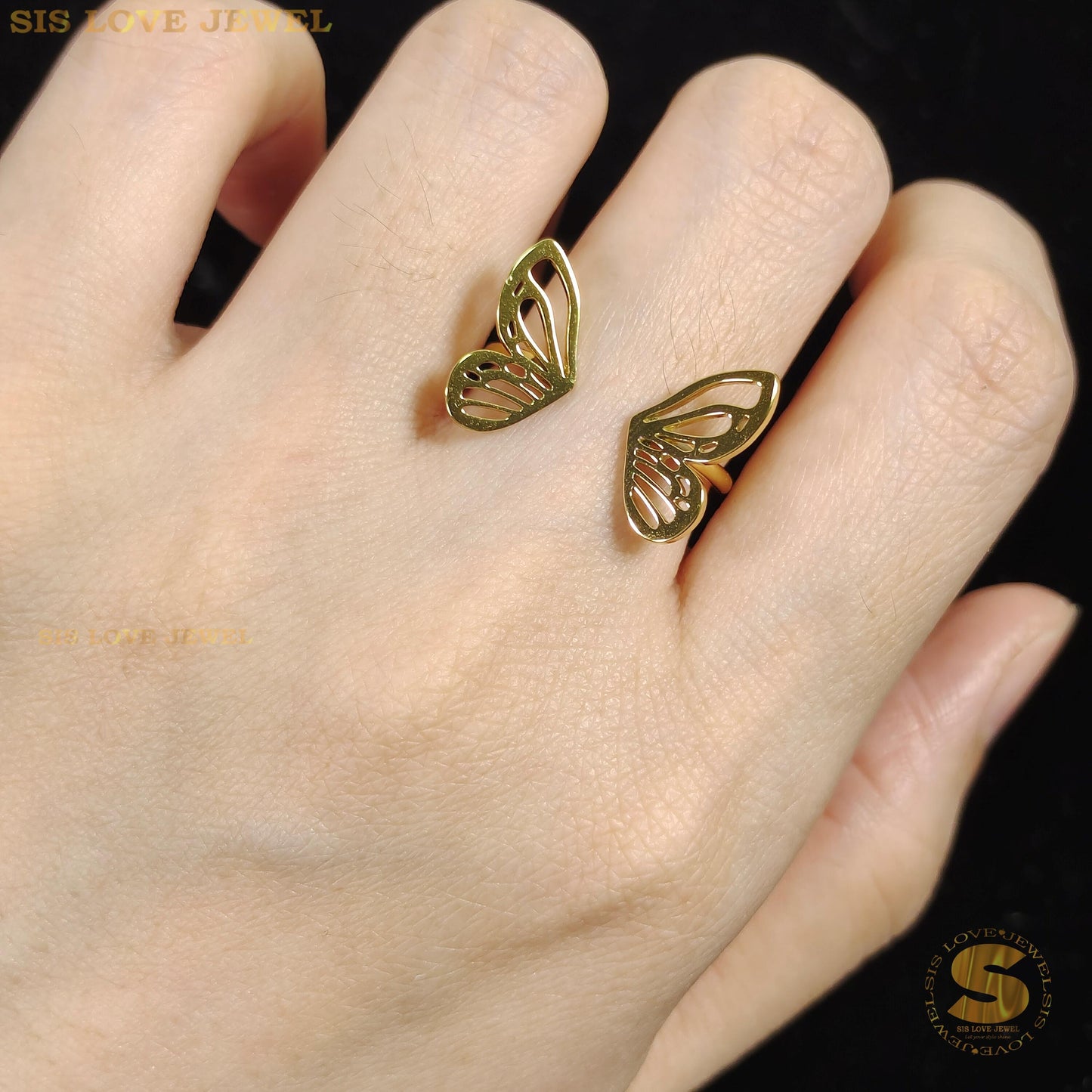 3D Butterfly Adjustable Ring R011