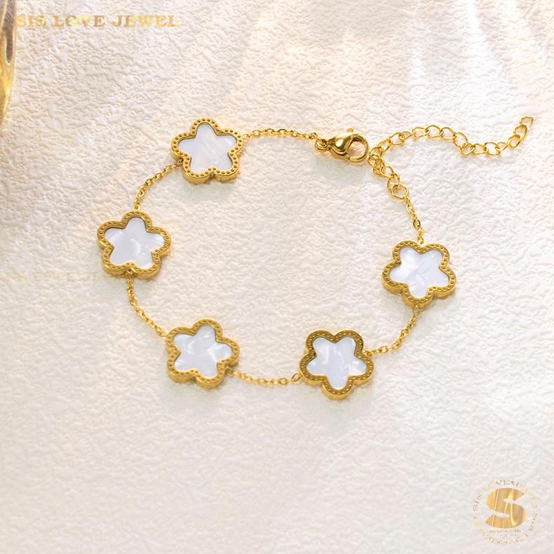 5 Flowers Chain Bracelet B185