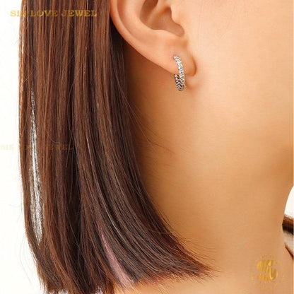 Dainty Rope Hoop Earrings S008
