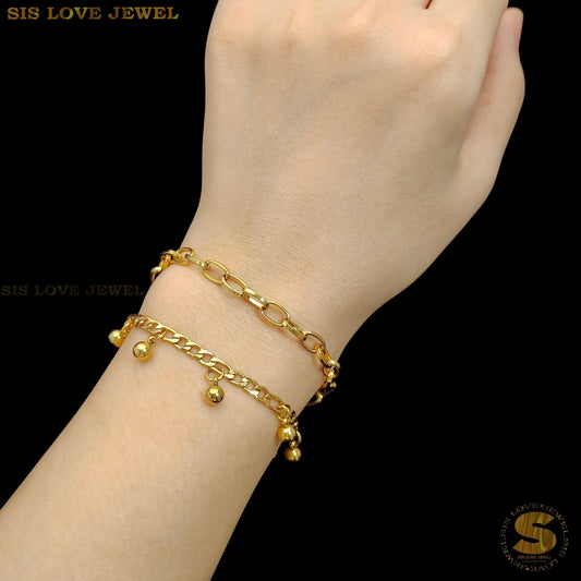 2-Layer Boba Chain Bracelet B214