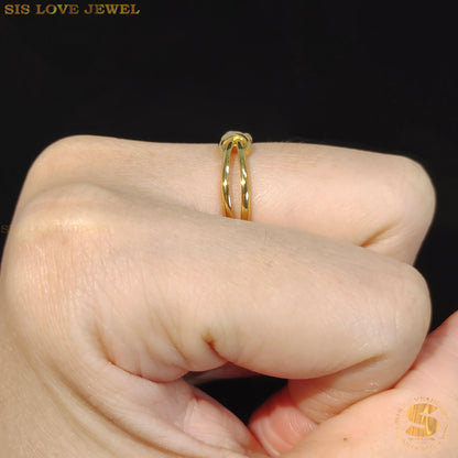 Infinity Gold Plated Ring R094