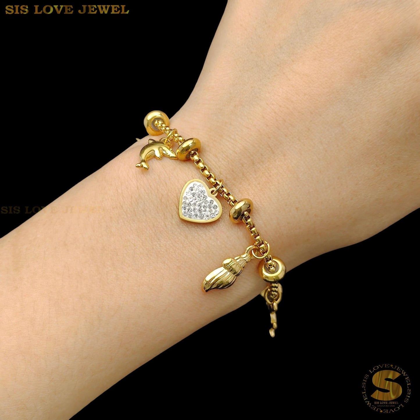 Love Sea Star Charm Bracelet B164