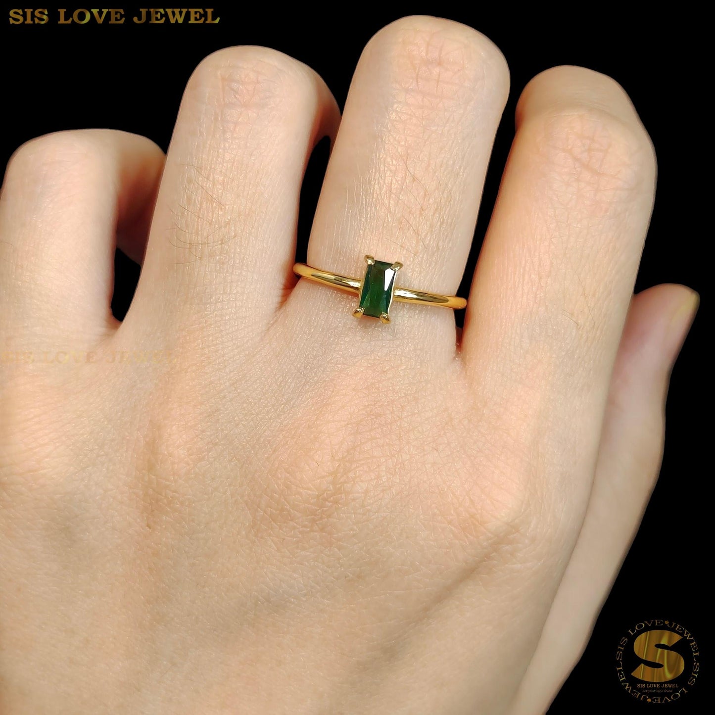 Square Cubic Zirconia Ring R101