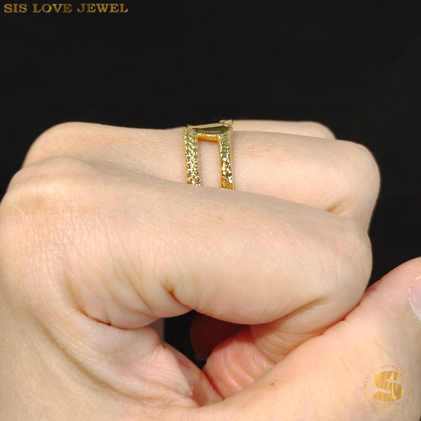 Double Layers Love Adjustable Ring R080