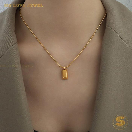 Chic Gold Bar Necklace N040