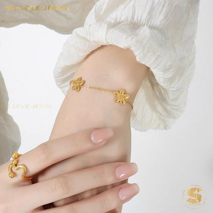 3-Flower Minimalist Bracelet B076