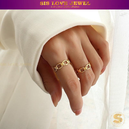 Adjustable Chain of Love Ring R060