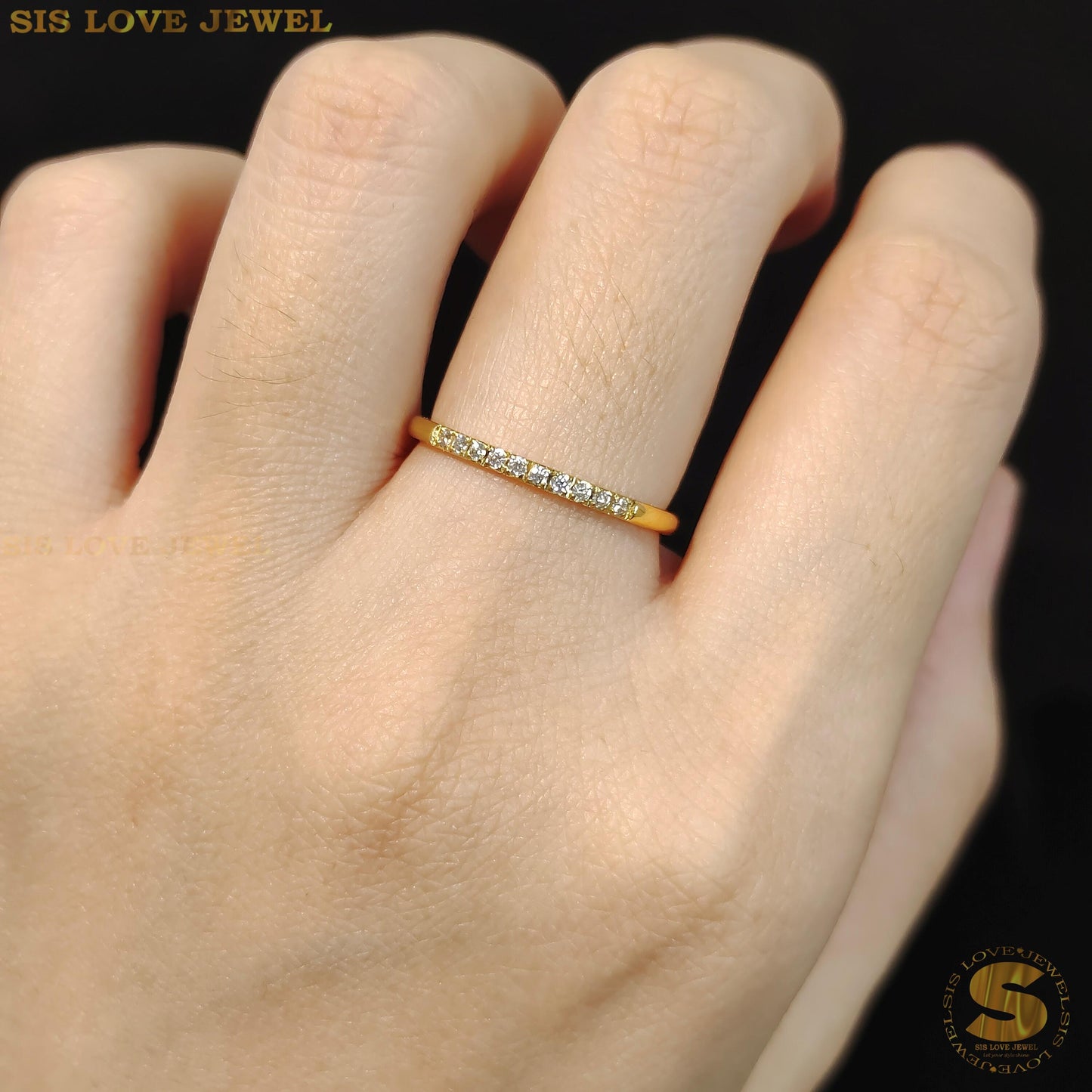 Half Row Diamond Ring R097