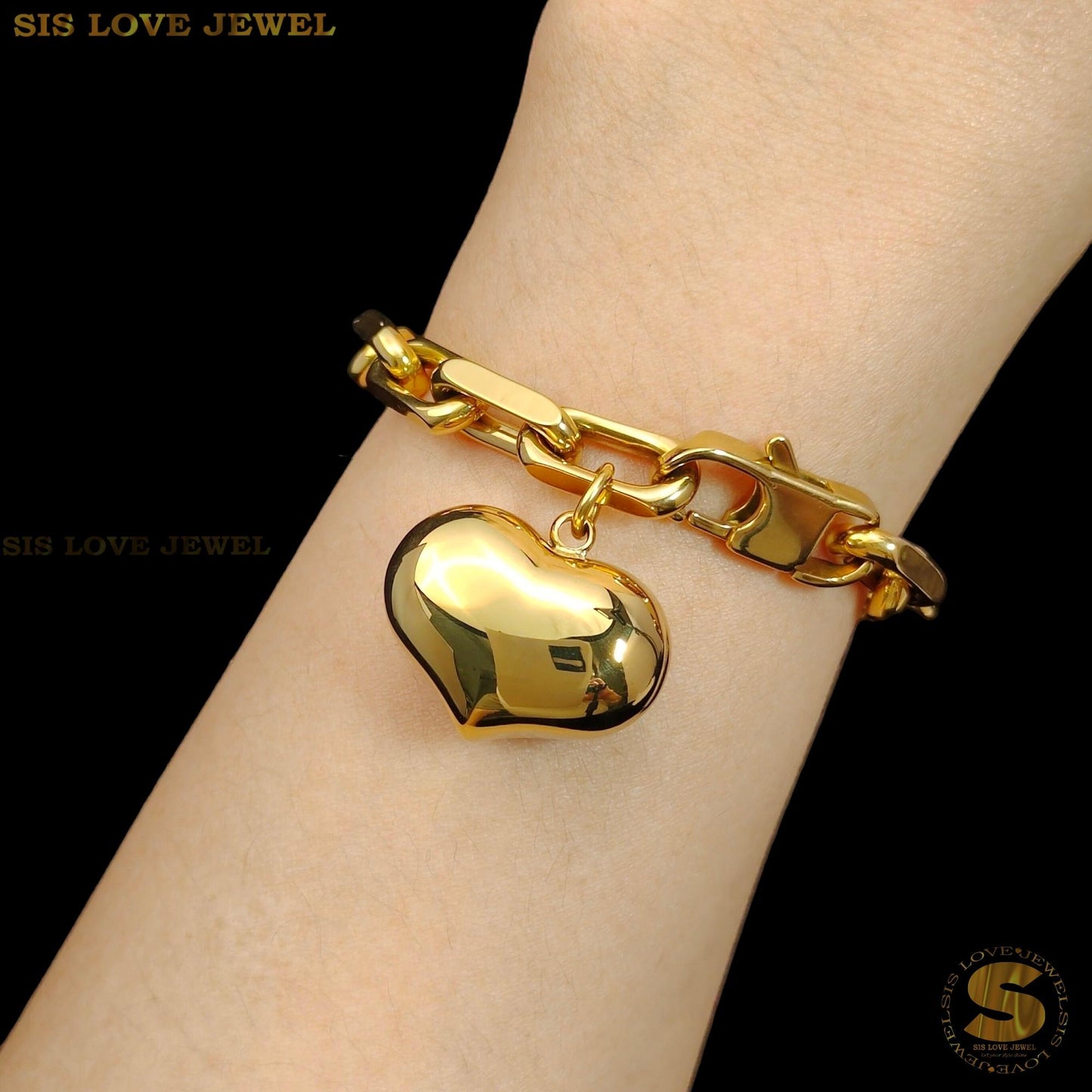 Big Love Pendant Chain Bracelet B209