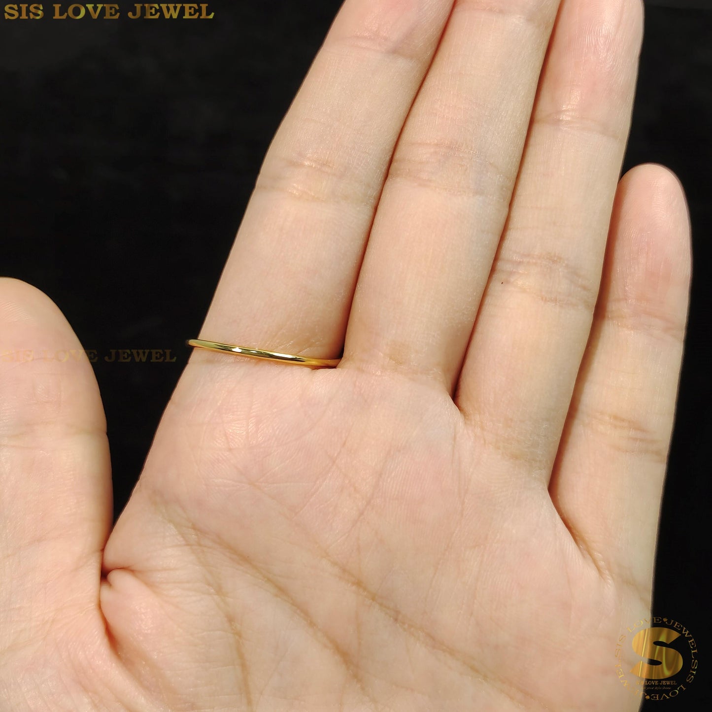 Golden Orb Duo Band Ring R049