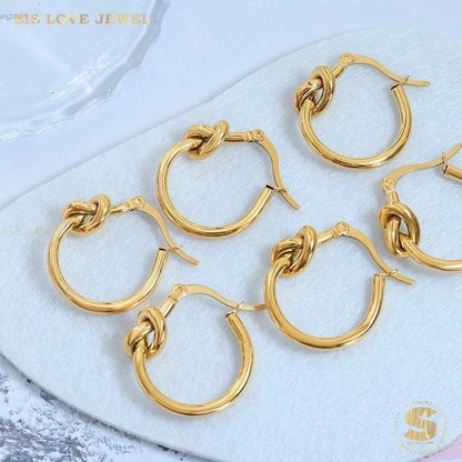 Love Knot Hoop Earrings S039