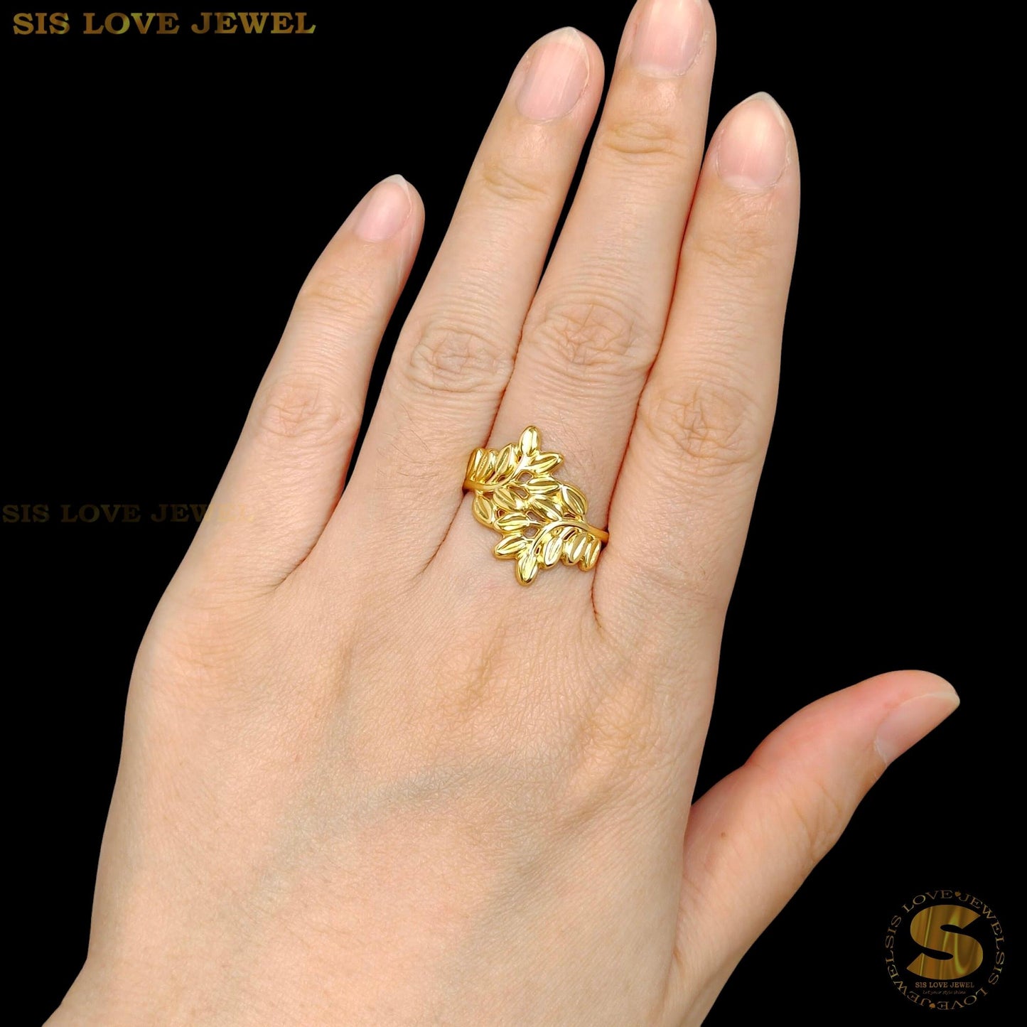 Chic Nature Leaf Open Ring R144